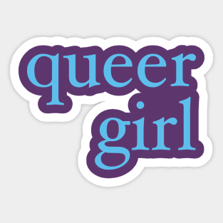 queer girl in blue Sticker